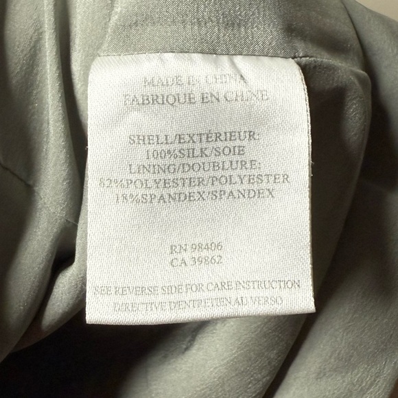 THEORY Nurita Grey Silk Reflect Print Cocktail Shift Dress - Picture 8 of 8